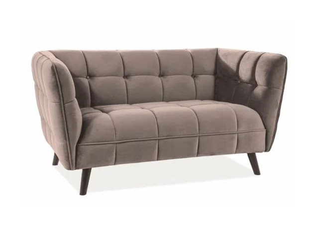 Dvivietė sofa Signal Castello 2 velvet Bluvel 28 smėlio spalvos
