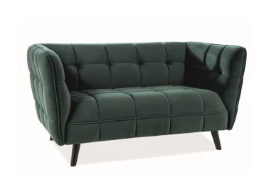 Dvivietė sofa Signal Castello 2 velvet Bluvel 78 žalios spalvos