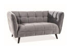 Dvivietė sofa Signal Castello 2 velvet Bluvel 14 pilkos spalvos