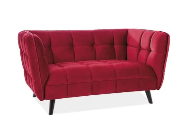 Dvivietė sofa Signal Castello 2 velvet Bluvel 59 bordo spalvos