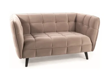 Dvivietė sofa Signal Castello 2 velvet Bluvel 40 smėlio spalvos