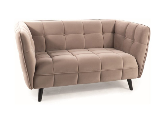 Dvivietė sofa Signal Castello 2 velvet Bluvel 40 smėlio spalvos