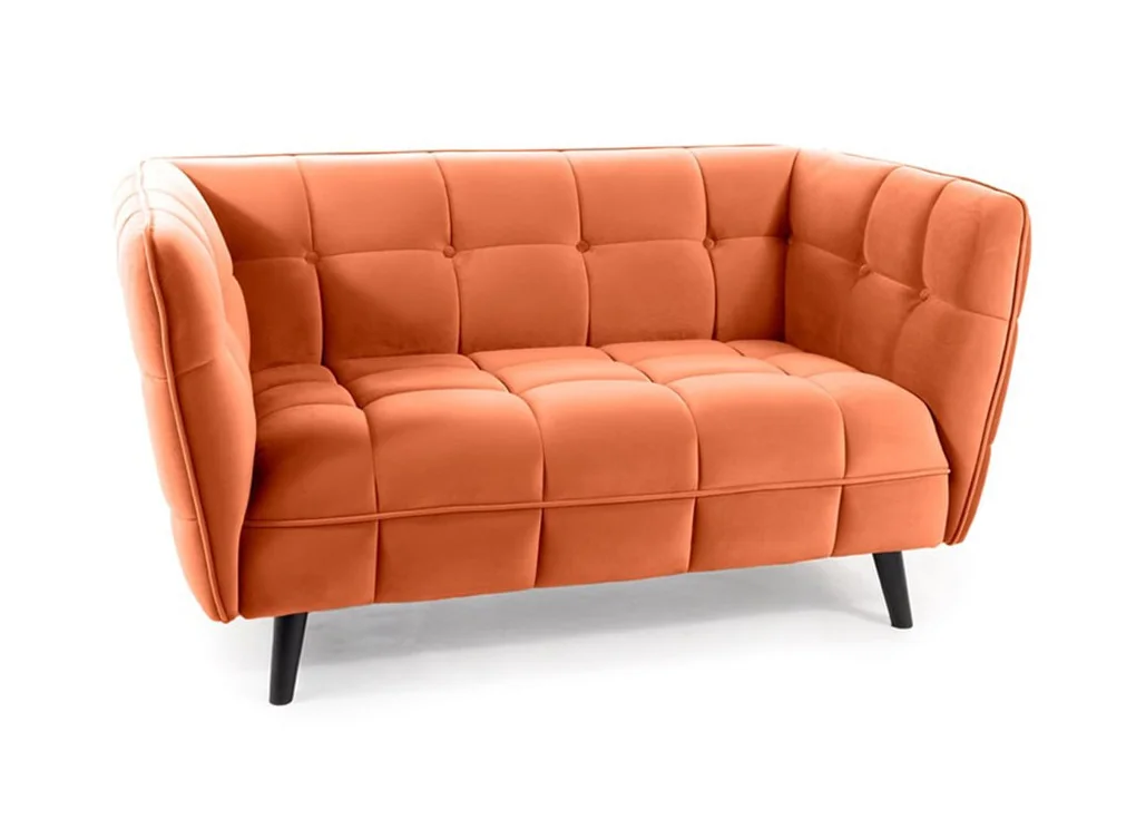 Dvivietė sofa Signal Castello 2 velvet Bluvel 4215 cinamono spalvos