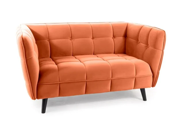 Dvivietė sofa Signal Castello 2 velvet Bluvel 4215 cinamono spalvos