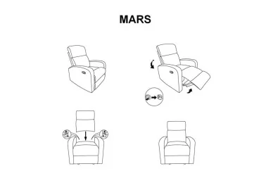 Fotelis reglaineris Signal Mars Velvet Bluvel 14