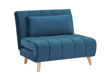 Išskleidžiamas fotelis Signal Billy Velvet Tap.188 mėlynos spalvos
