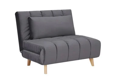 Išskleidžiamas fotelis Signal Billy Velvet Tap.139 pilkos spalvos