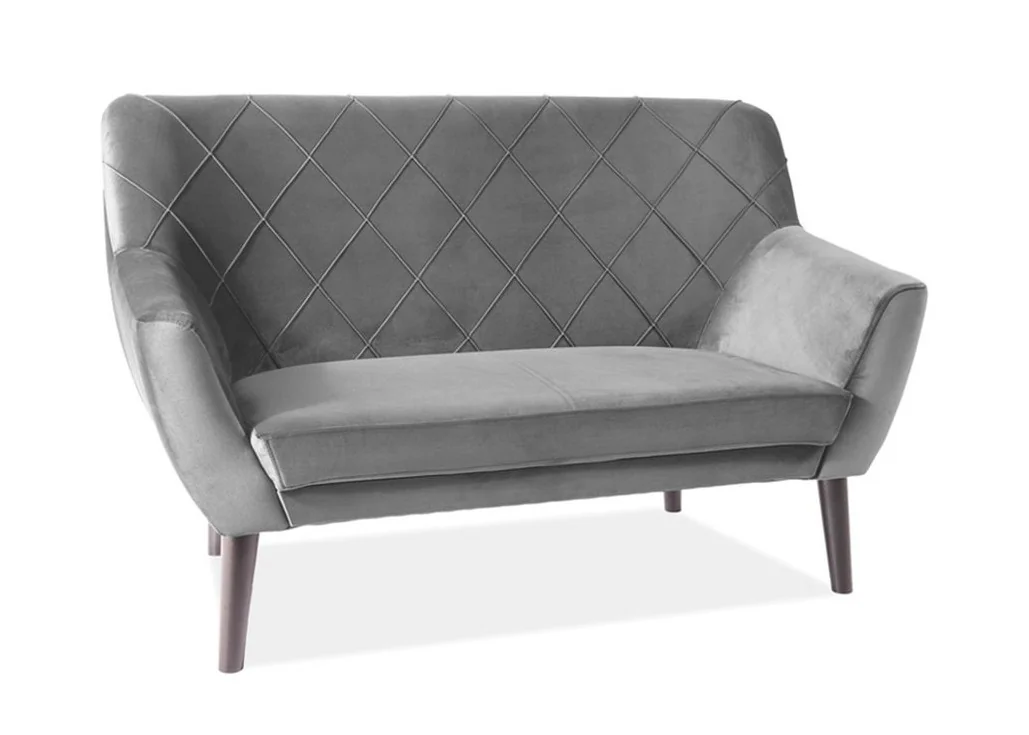 Dvivietė sofa Signal Kier 2 Velvet Bluvel 14 pilkos spalvos
