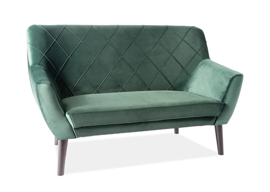 Dvivietė sofa Signal Kier 2 Velvet Bluvel 78 žalios spalvos