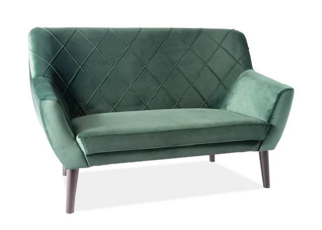 Dvivietė sofa Signal Kier 2 Velvet Bluvel 78 žalios spalvos