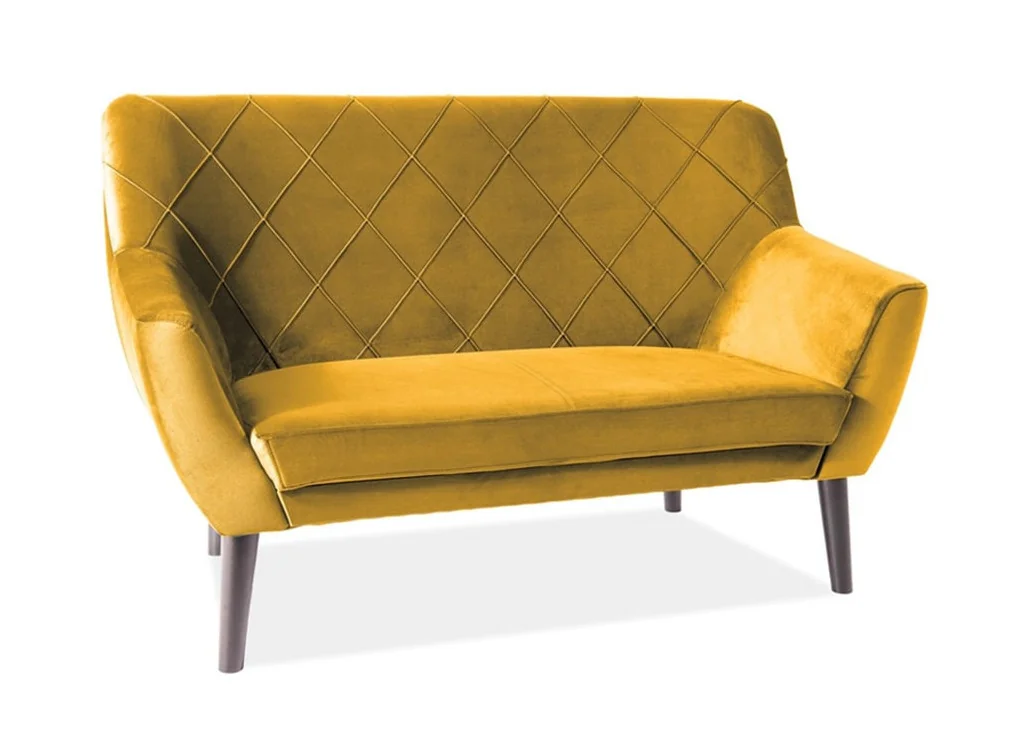 Dvivietė sofa Signal Kier 2 Velvet Bluvel 68 garstyčių spalvos