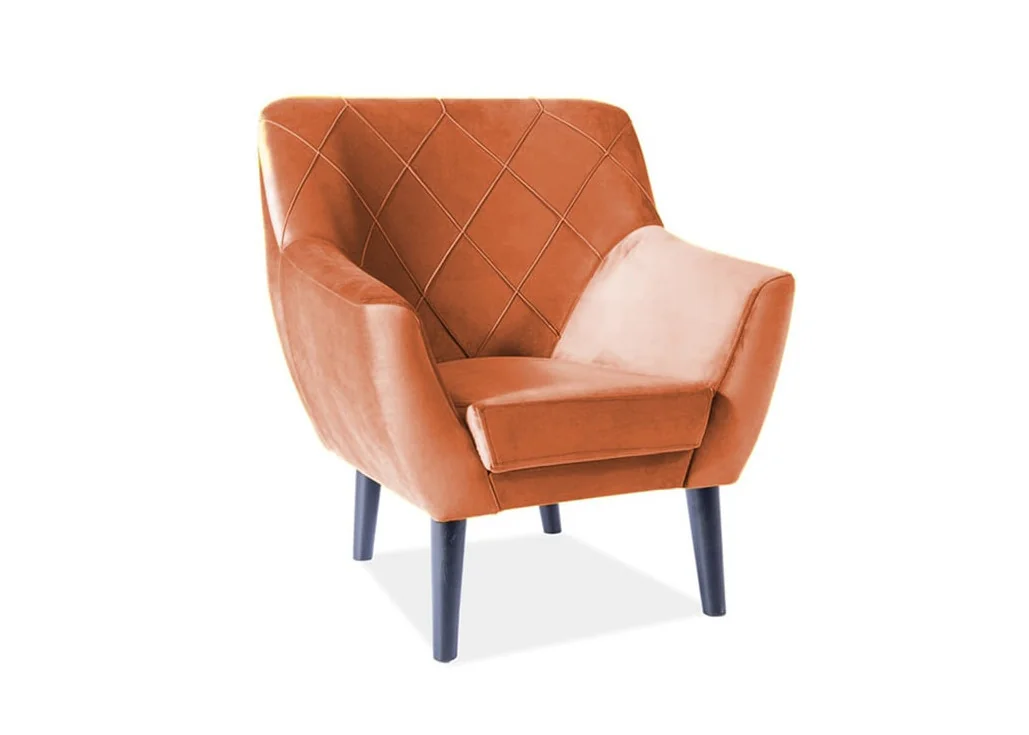 Fotelis Signal Kier 1 Velvet Bluvel 4215/wenge cinamono spalvos