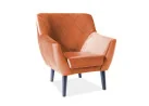 Fotelis Signal Kier 1 Velvet Bluvel 4215/wenge cinamono spalvos