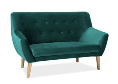 Dvivietė sofa Signal Nordic 2 Velvet Bluvel 78 žalios spalvos