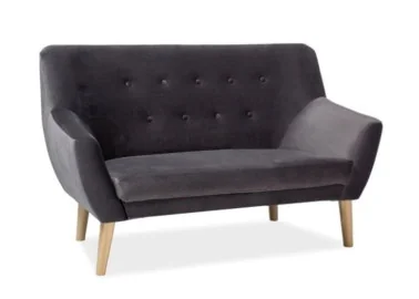 Dvivietė sofa Signal Nordic 2 Velvet Bluvel 14 pilkos spalvos