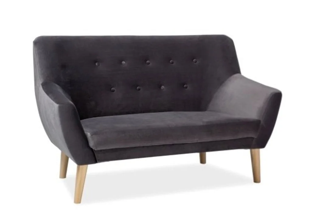 Dvivietė sofa Signal Nordic 2 Velvet Bluvel 14 pilkos spalvos Dvivietė sofa Signal Nordic 2 Velvet Bluvel 14 pilkos spalvos