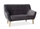 Dvivietė sofa Signal Nordic 2 Velvet Bluvel 14 pilkos spalvos