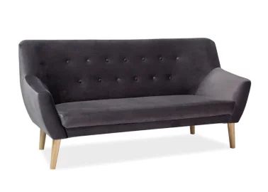 Sofa Signal Nordic 3 Velvet Bluvel 14 pilkos spalvos