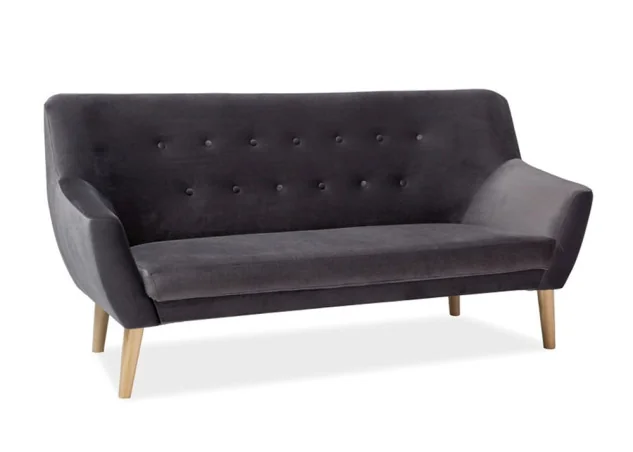 Sofa Signal Nordic 3 Velvet Bluvel 14 pilkos spalvos