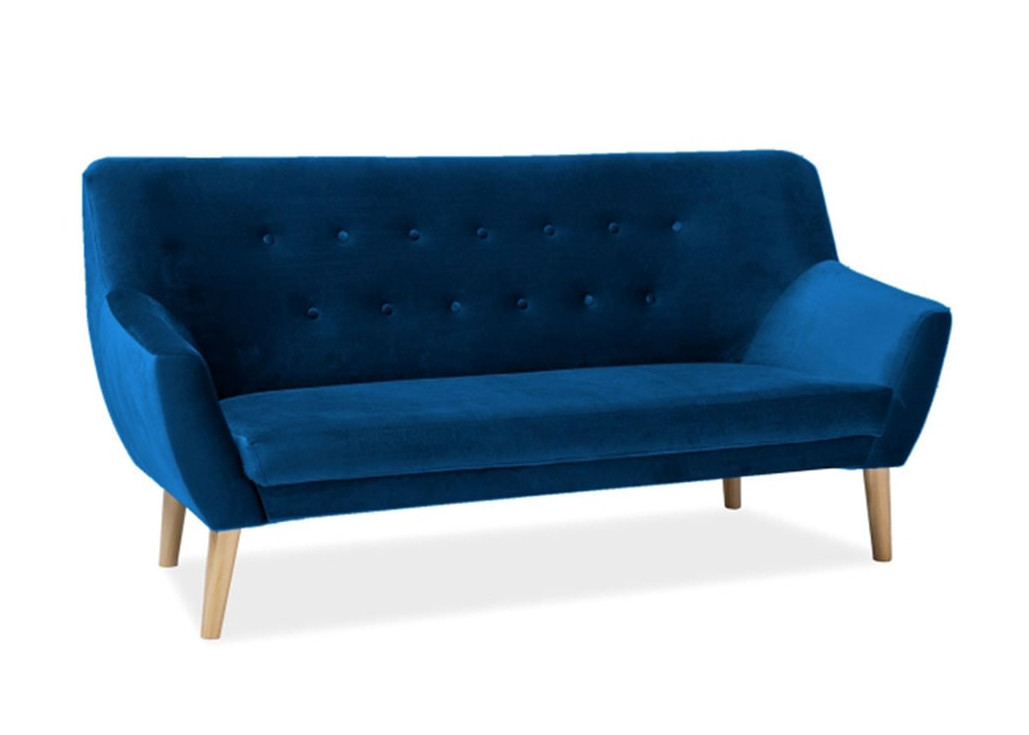 Sofa Signal Nordic 3 Velvet Bluvel 86 mėlynos spalvos