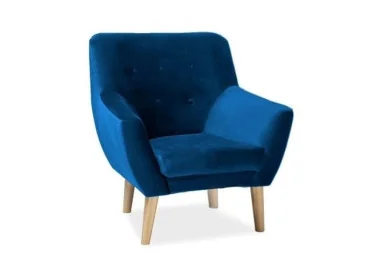 Fotelis Signal Nordic 1 Velvet Bluvel 86 mėlynos spalvos