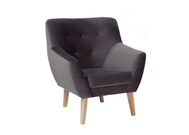 Fotelis Signal Nordic 1 Velvet Bluvel 14 pilkos spalvos