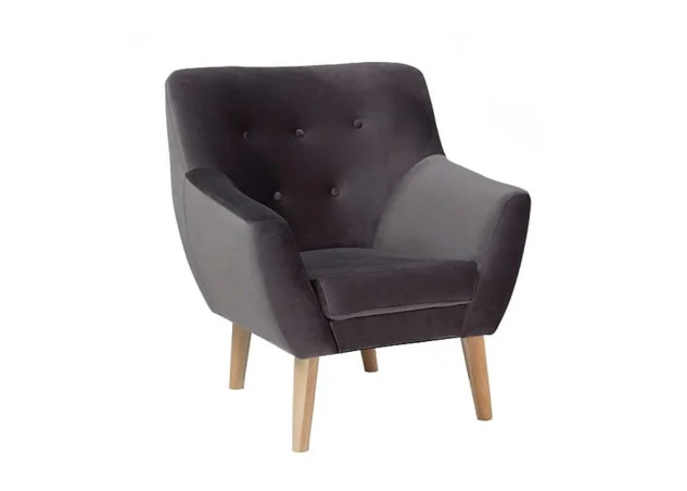 Fotelis Signal Nordic 1 Velvet Bluvel 14 pilkos spalvos