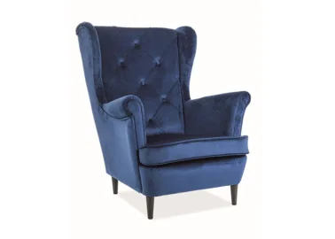Fotelis Signal Lady Velvet bluvel 86 mėlynos spalvos