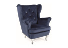Fotelis Signal Lily Velvet bluvel 86 mėlynos spalvos