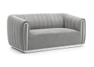 Sofa Signal Santorini 2 pilkos spalvos su sidabro spalvos akcentais