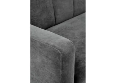 Tamsiai pilka, moderni sofa su vertikaliais siūlais ant atlošo, tvirtomis juodomis kojomis ir galimybe transformuotis į lovą.

Puikus baldas, suteikiantis komfortą ir praktiškumą bet kurioje erdvėje.