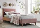 Viengulė lova Signal Acoma Velvet Bluvel 52 rožinės spalvos