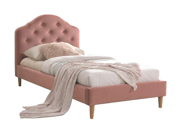 Viengulė lova Signal Chloe Velvet Bluvel 52 rožinės spalvos