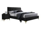 Dvigulė lova Signal Mirage Velvet Tap.186 juodos spalvos