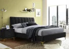 Dvigulė lova Signal Mirage Velvet Tap.186 juodos spalvos