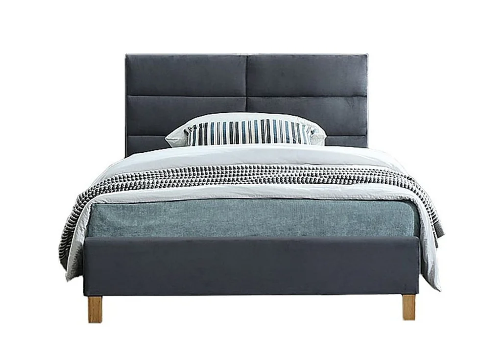 Dvigulė lova Signal Sierra Velvet Tap.150 pilkos spalvos