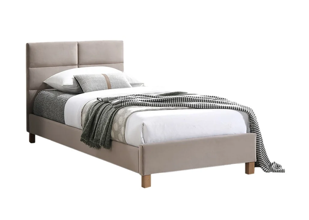 Viengulė lova Signal Sierra Velvet Bluvel 28 smėlio spalvos