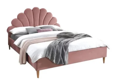 Dvigulė lova Signal Santana Velvet Bluvel 52 rožinės spalvos
