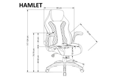 HAMLET chair black  grey4