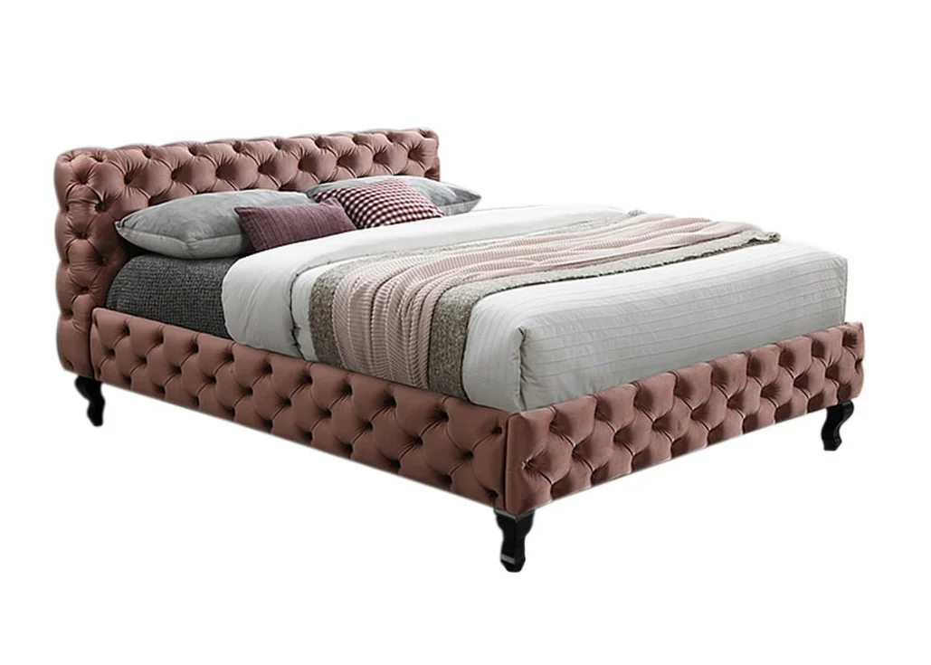 Dvigulė lova Signal Herrera Velvet Bluvel 52 rožinės spalvos