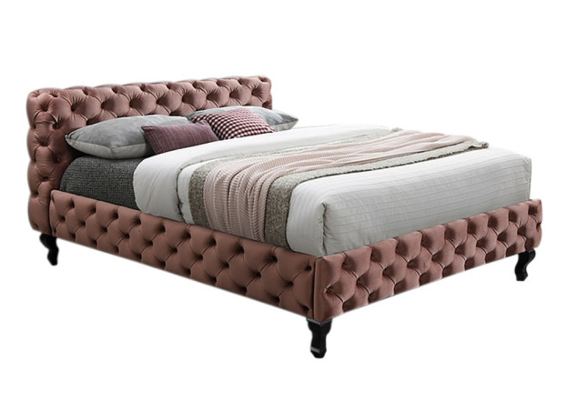 Dvigulė lova Signal Herrera Velvet Bluvel 52 rožinės spalvos