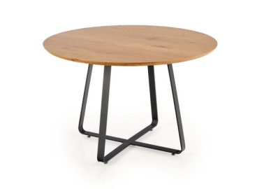 Apvalus stalas „Looper 2“ su medžio drožlės plokštės stalviršiu ir modernia metaline kojų konstrukcija.
Subtilus dizainas, idealiai tinkantis tiek jaukiems, tiek moderniems interjerams.