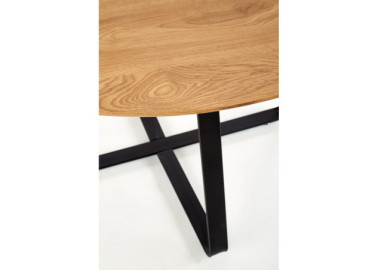 Apvalus stalas „Looper 2“ su medžio drožlės plokštės stalviršiu ir modernia metaline kojų konstrukcija.
Subtilus dizainas, idealiai tinkantis tiek jaukiems, tiek moderniems interjerams.