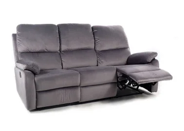 Trivietė sofa reglaineris Signal Spencer 3 Velvet Bluvel 14 pilkos spalvos