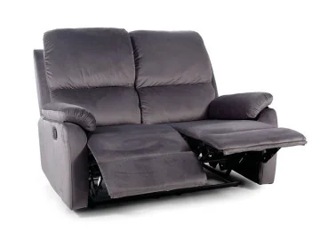 Dvivietė sofa reglaineris Signal Spencer 2 Velvet Bluvel 14 pilkos spalvos
