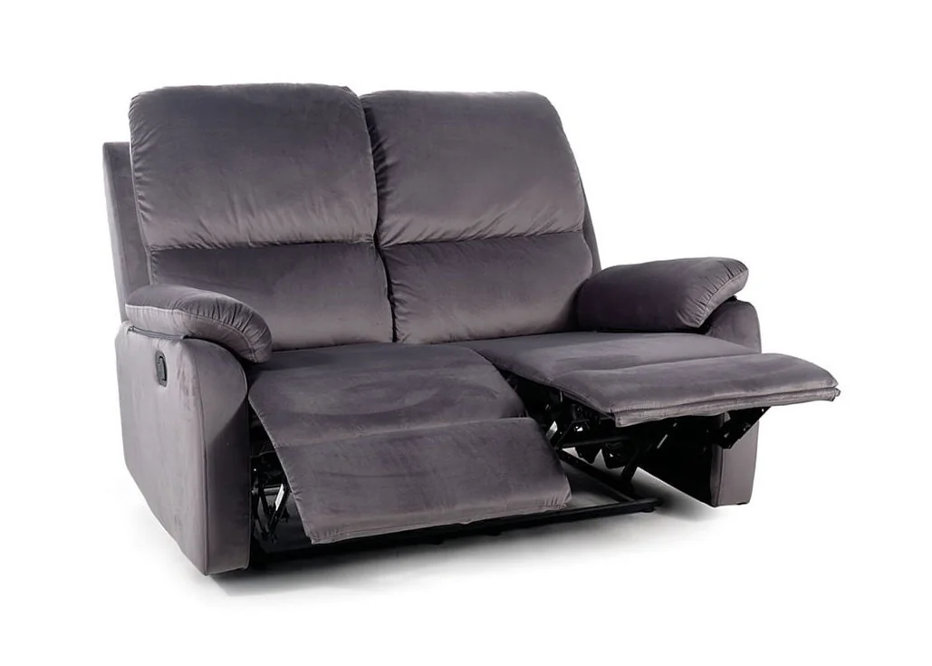 Dvivietė sofa reglaineris Signal Spencer 2 Velvet Bluvel 14 pilkos spalvos