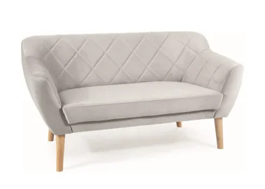 Dvivietė sofa Signal Karo 2 Velvet Bluvel 03 šviesiai pilkos spalvos