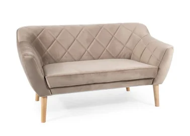 Dvivietė sofa Signal Karo 2 Velvet Bluvel 40 smėlio spalvos