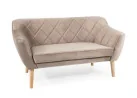 Dvivietė sofa Signal Karo 2 Velvet Bluvel 40 smėlio spalvos