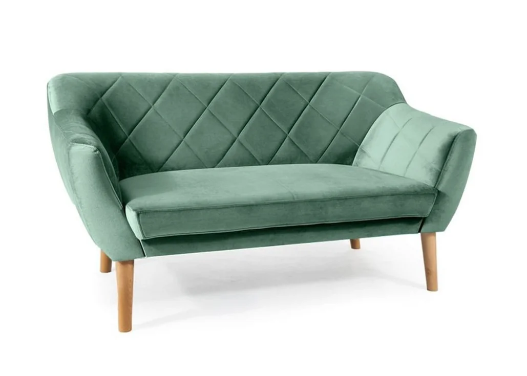Dvivietė sofa Signal Karo 2 Velvet Bluvel 78 žalios spalvos